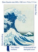 Flame Tree Quarto Notebook- Katsushika Hokusai: The Great Wave (Foiled Quarto Journal)