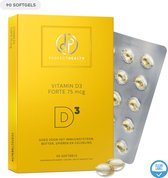 Perfect Health - Vitamine D3 Forte 75 mcg - Immuunsysteem, botten, tanden, spieren en celdeling - Vitamine d voor volwassenen - 90 softgels - Hoog gedoseerd
