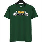 Team Leider | Vrijgezellenfeest Cadeau Man / Vrouw - Bride / Groom To Be Bachelor Party - Grappig Bruiloft Bruid / Bruidegom shirt - T-Shirt - Unisex - Bottle Green - Maat M