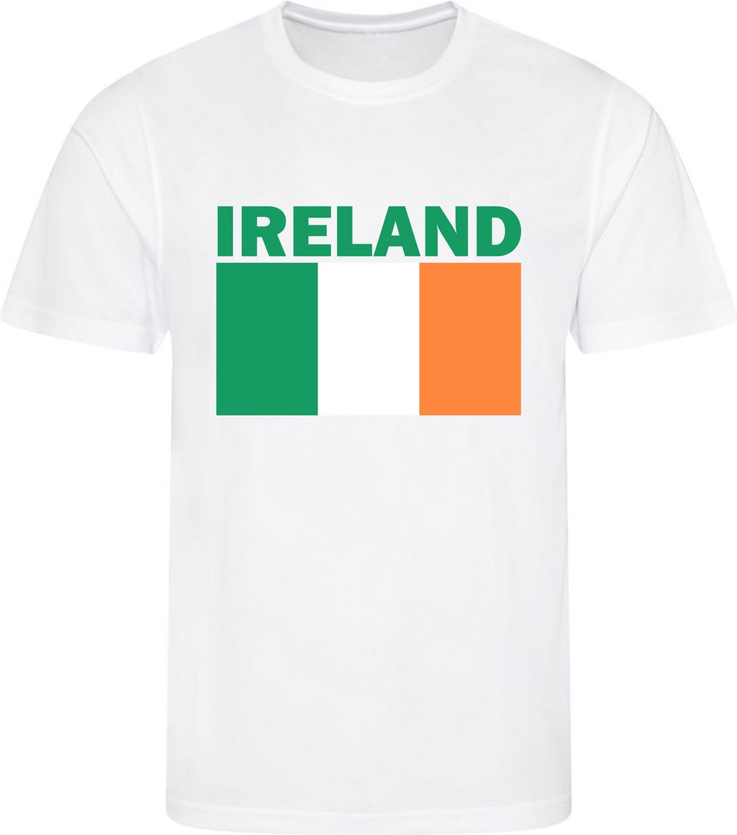Ierland - Ireland - T-shirt Wit - Voetbalshirt - Maat: L - Landen shirts