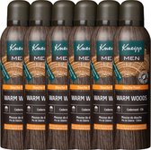 Kneipp Men - Douche foam - Warm Woods - Douche schuim - Vegan - Grootverpakking - Voordeelverpakking - 6 x 200 ml