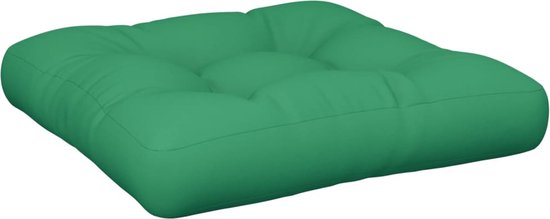 vidaXL - Palletkussen - 50x50x12 - cm - stof - groen