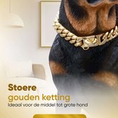 SesoX - Halsband Hond - Gouden Honden halsband - Dog collar - Halsband Hond Goud - Honden ketting