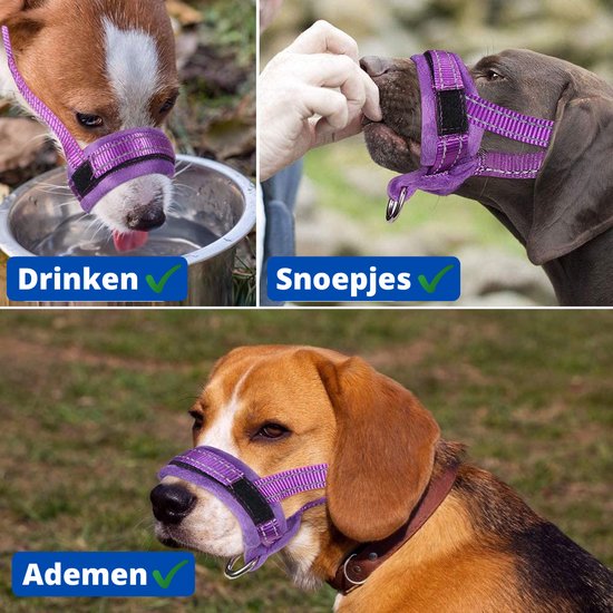 ZoneYan Muilkorf voor Honden - Mesh Hondenmuilkorf voor Grote Honden Met Verstelbare Riemen om Bijten, Kauwen en Blaffen te Voorkomen