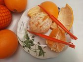 MCH Quality - sinaasappelschiller- 2 stuks- kunststof- oranje sinaas appelschiller