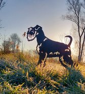 Schnauzer - silhouet hond - cortenstaal - NL product - ware grootte