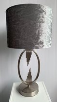 Tafellamp ringlamp ovaal grafiek zilver chrome eric kuster style