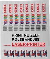 CombiCraft 1000 Blanco polsbandjes voor laserprinters - 100 vellen van 248x19mm - 10 polsbandjes per vel