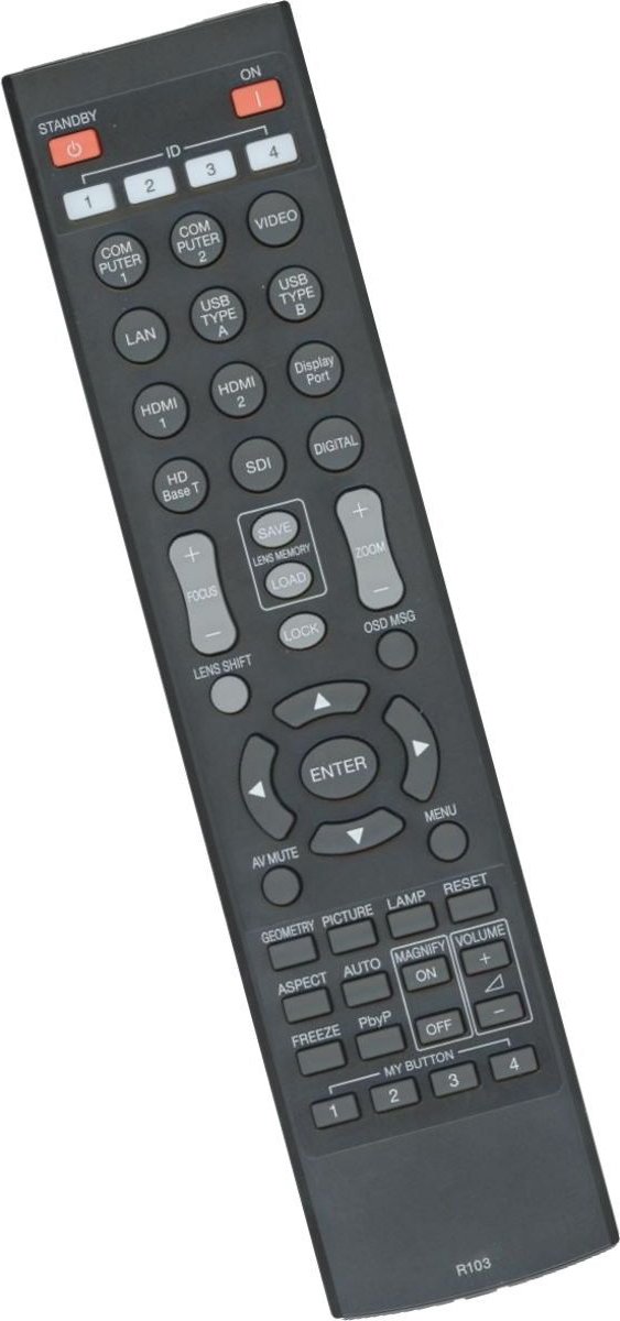 Afstandsbediening geschikt voor de DUKANE ImagePro 8983W beamer, vervangt R103 / HL02805