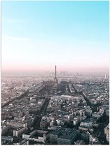 Poster Glanzend – Parijs - Eiffeltoren - Stad - Gebouwen - Kleuren - 30x40 cm Foto op Posterpapier met Glanzende Afwerking