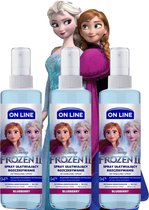 On Line Disney Frozen Prinses Anna & Elsa Blueberry Anti Klit Spray - Anti Klit Spray Kinderen - Detangling Spray - 3 x 200 ml