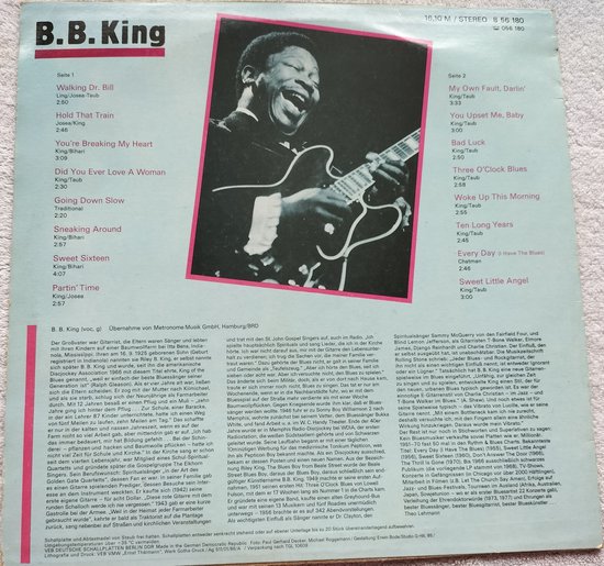 B.B. King ‎ B.B. King (1986) LP = als nieuw, B.B. King Muziek
