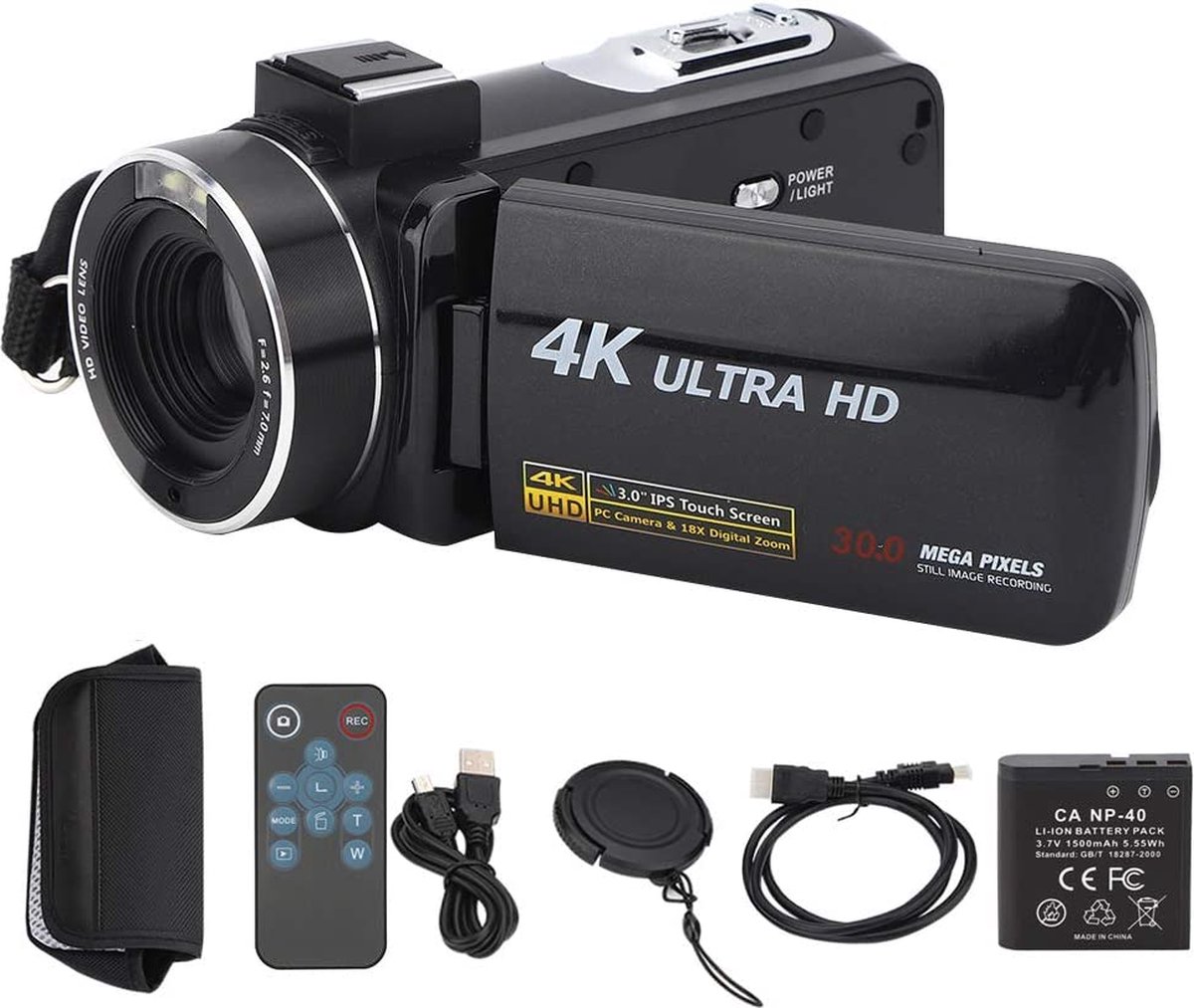 Nouveau portable Hd Digital Camera 4k Conference Caméscope Courte