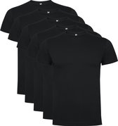 5 Pack Roly Dogo Premium Heren T-Shirt 100% katoen Ronde hals Donker Grijs Maat S