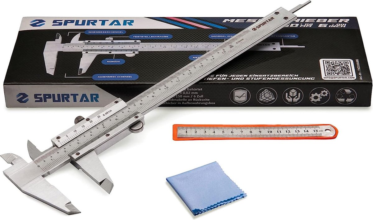 Pied à Coulisse En Acier Inoxydable 0-150 Mm - Précision 0,02 Mm, Pour Bricolage Et Professionnel - 4