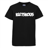 Kletskous T-shirt | Grappige tekst | T-shirt tekst | Kids | Kinder | Kinderen | Stoer shirt | Tshirt | Zwart Shirt | Kindershirt | Maat 3-4 jaar