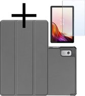 Hoesje Geschikt voor Lenovo Tab M9 Hoesje Case Hard Cover Hoes Book Case Met Screenprotector - Grijs