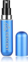 Descent | Hervulbare Parfumflesjes | 5ml | Blauw | Parfum Verstuiver | Mini parfum flesje voor op reis | Navulbaar