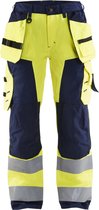 Blaklader Dames werkbroek High Vis met spijkerzakken 7156-1811 - High Vis Geel/Marineblauw - C42