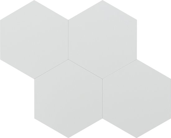 Wandpanelen tegelsticker plaktegels zelfklevende tegels keuken badkamer - 30x26cm - mozaiek - 4MM dik - aluminium toplaag en composiet - 3M kleeflaag - Wit Hexagon Groot