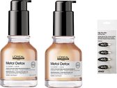 L'Oréal Professionnel Metal Detox Olie - Beschermende olie voor zacht en glanzend haar – Serie Expert – 50 ml + Gratis Evo Travel Size