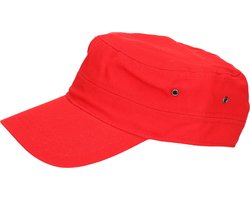 Militairy look rebel cap rood