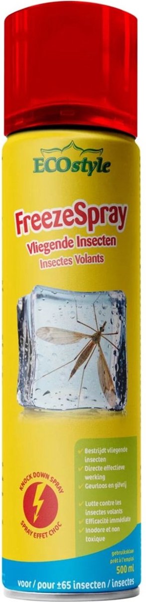 Ecostyle - 2 Stuks - Bestrijdingsmiddel tegen Vliegende Insecten - Freezespray - 2 x 500 Ml.