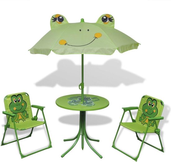Tuinsetje voor Kinderen met Parasol / Tuin Setje tafel, stoelen en parasol  voor Kids /... | bol.com