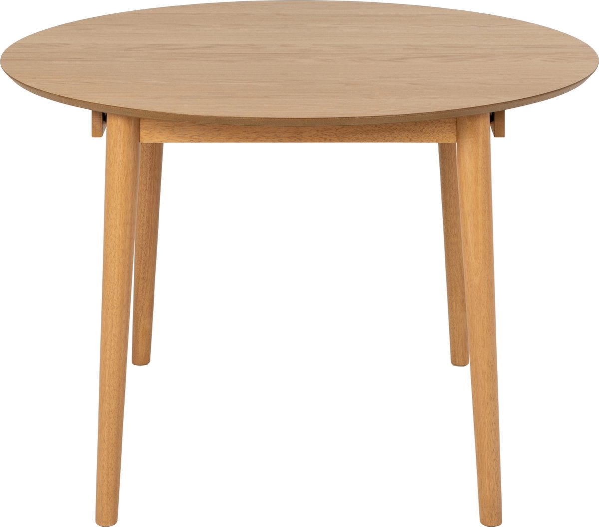 Table ronde extensible DUNA - 4 à 6 personnes - Décor chêne - L110