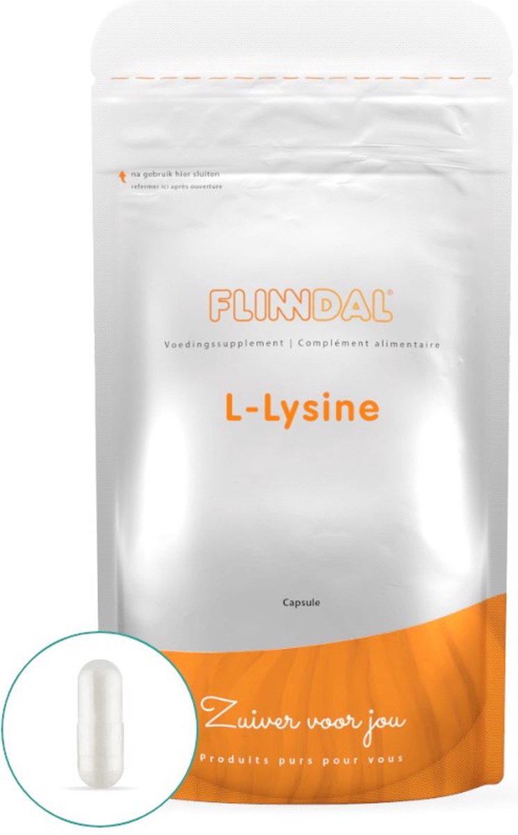 Goedkoopste Flinndal L-Lysine - bevat 500 mg van het essentiële aminozuur lysine - 90 capsules