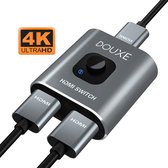 Douxe HDMI Switch - 4K HDMI Switch - HDMI Switch voor TV, monitoren, game consoles - Zwart