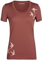 Icebreaker Tech Lite Ii Scoop Shapes Merino T-shirt Met Korte Mouwen Oranje XL Vrouw