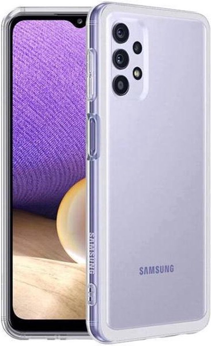 HB Hoesje Geschikt voor Samsung Galaxy A32 4G - Transparant - Siliconen Back Cover
