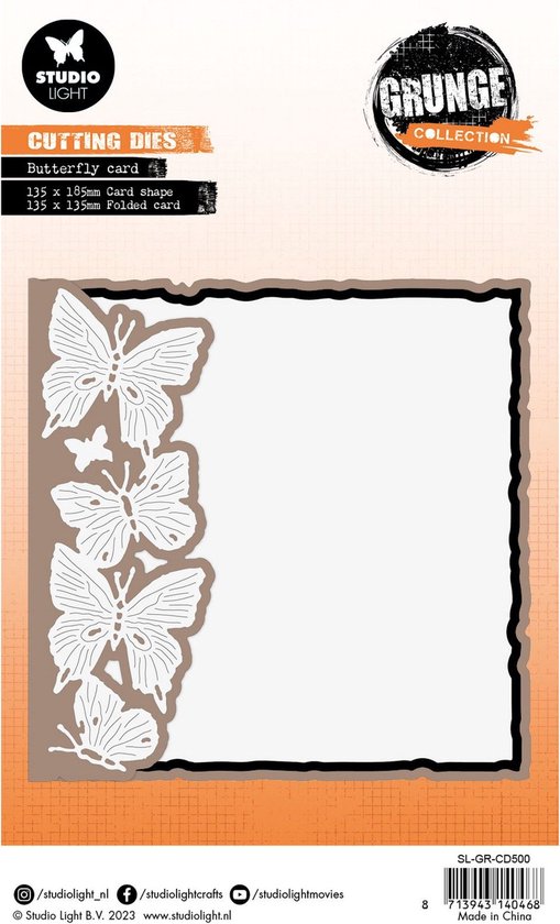 Studio Light Grunge Collection Cutting Dies Butterfly Card | bol