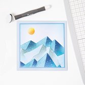 Sizzix Layered Stencils Mountain Scene by Josh Griffiths