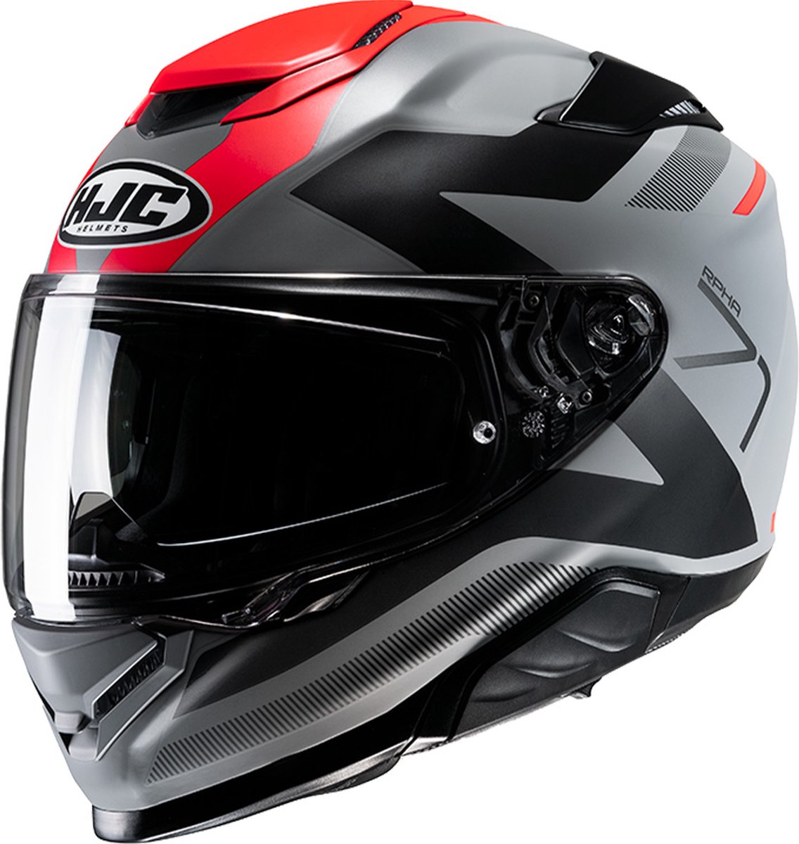 Hjc Rpha 71 Pinna Grey Red Mc1Sf Full Face Helmets XS - Maat XS - Helm