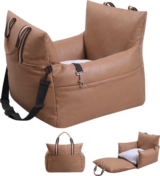 Luxe Hondenmand Auto Mocha Reisbench Hond Automand Hond