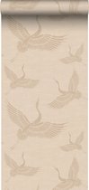 Origin Wallcoverings behangpapier kraanvogels beige - 347826 - 0,53 x 10,05 m