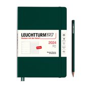Leuchtturm1917 - weekplanner + notities - agenda - 2024 - a5 - softcover - 12 maanden - donker groen