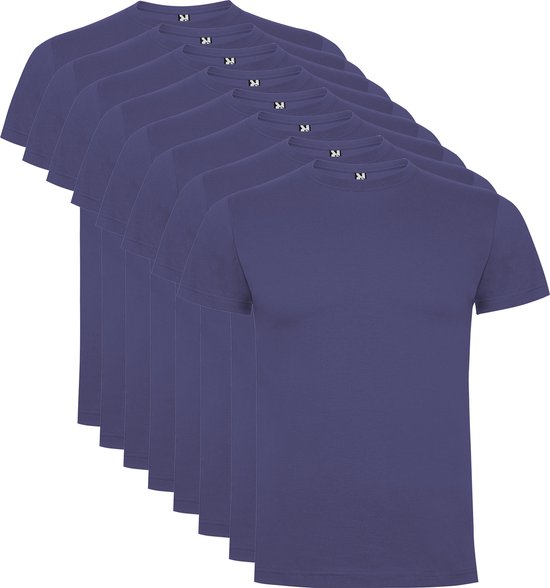 8 Pack Roly Dogo Premium Heren T-Shirt 100% katoen Ronde hals Denim Blauw, Maat XXL