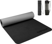 Behave Yoga Mat - Yogamat - Fitnessmat - Fitness Mat - Sportmat - Extra Dik - Antislip - TPE - Incl. Draagtas - 181 x 61 x 0,8 cm - Zwart