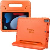 HappyCase Kinder Tablethoes Geschikt voor Apple iPad 10.2 2019/2020/2021 | Kindvriendelijke Hoes | Beschemhoes | Kinderhoes | met Handvat en Standaard | Oranje