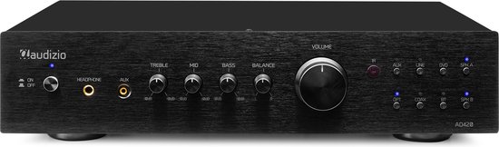 Stereo versterker - Audizio AD420B - 4-kanaals hifi versterker met Bluetooth - Subwoofer aansluiting — afbeelding 4