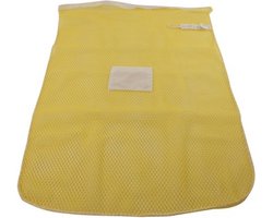 Premium wasnet 60x90 cm - Met knoopsluiting - Geel