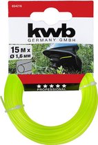 KWB Nylon draad voor grastrimmer - Ø 1.6 mm - 15 meter - Geel