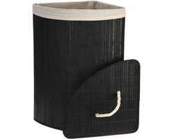 Wasmand Hoek Model - Bamboe - zwart