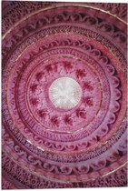 Vlag - Roze Cirkels van Verschillende Patronen - 40x60 cm Foto op Polyester Vlag