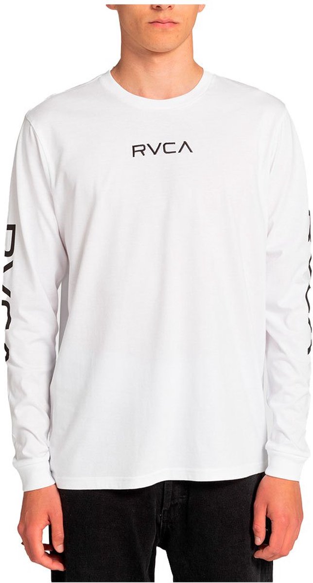 Rvca Big Sleeve Tee T-shirt Met Lange Mouwen Wit L Man