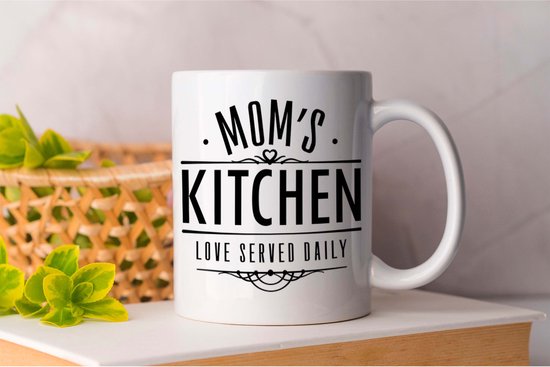 Mug Mom's Kitchen Love Served Daily - Kitchen - Chef - Cuisine - Ferme -  Frais 