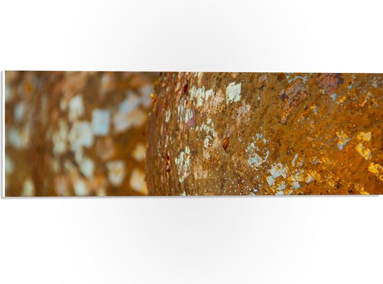 PVC Schuimplaat- Close-up van Bolvormige Gouden Ballen - 60x20 cm Foto op PVC Schuimplaat